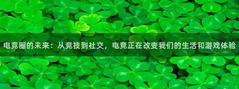 db电竞登陆：电竞圈的未来：从竞技到社交，电竞正在改变我们的生活和游戏体验