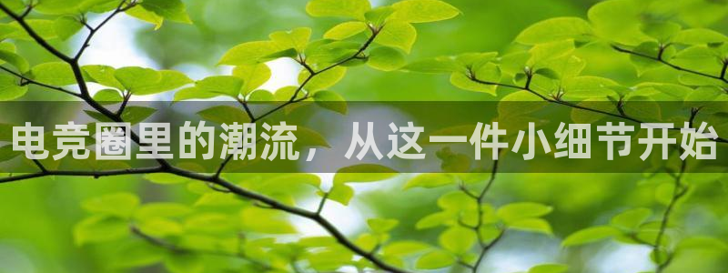 db电竞是雷火电竞嘛：电竞圈里的潮流，从这一件小细节开始